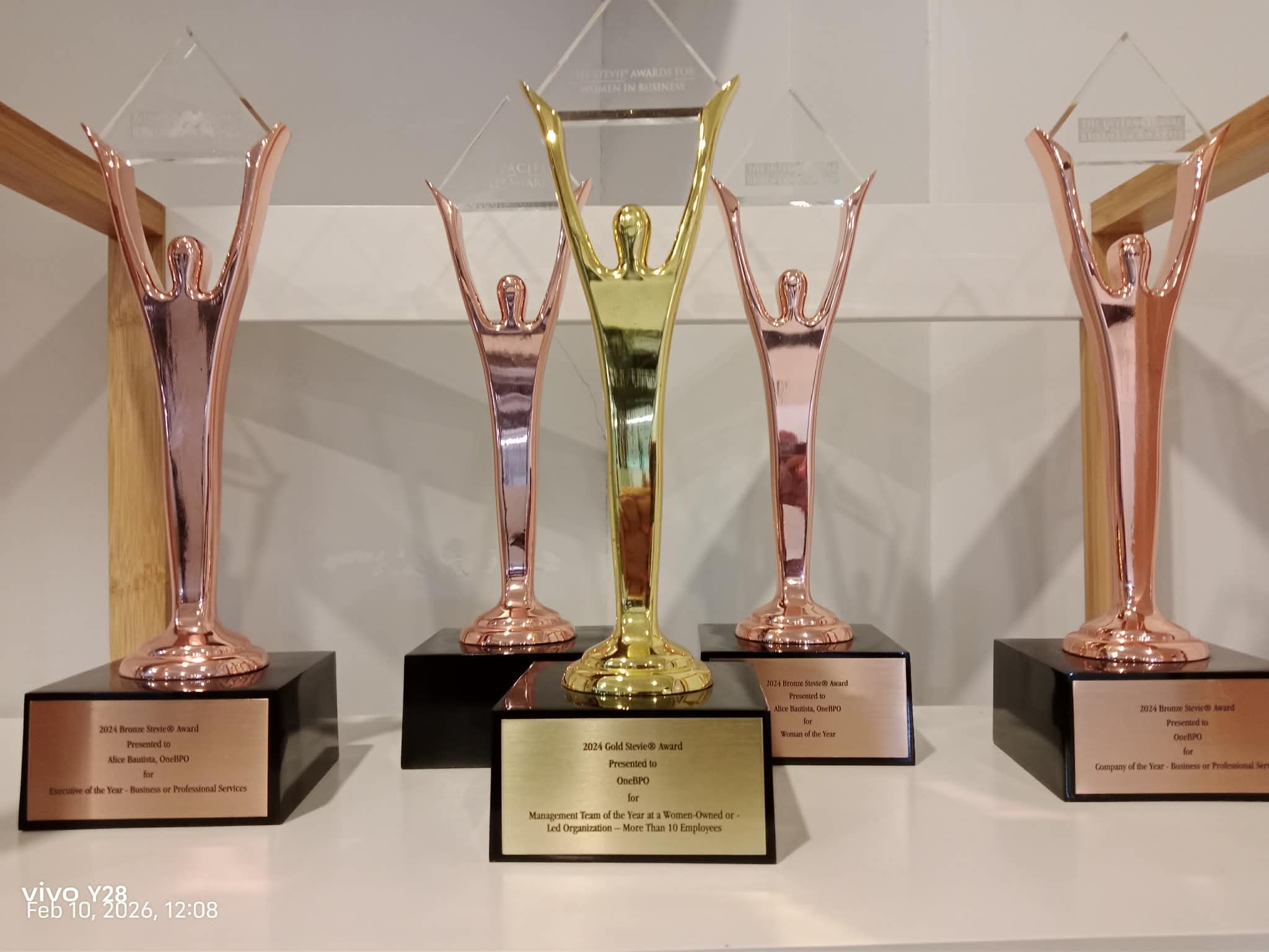 OneBPO Team at Stevie Awards